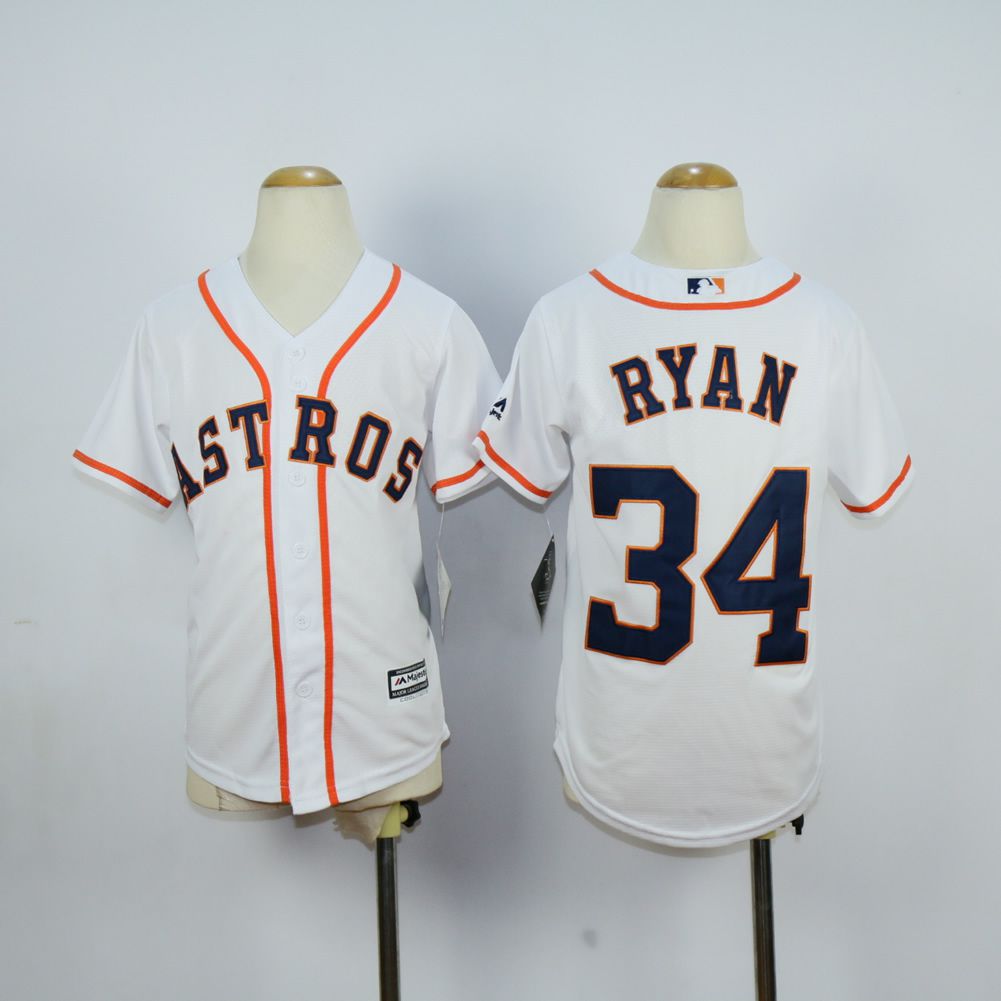 Youth Houston Astros 34 Ryan White MLB Jerseys